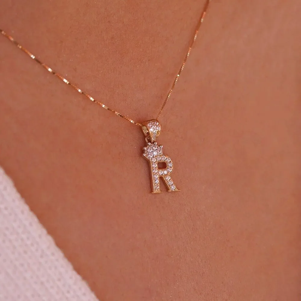 14K Solid Gold Initial 